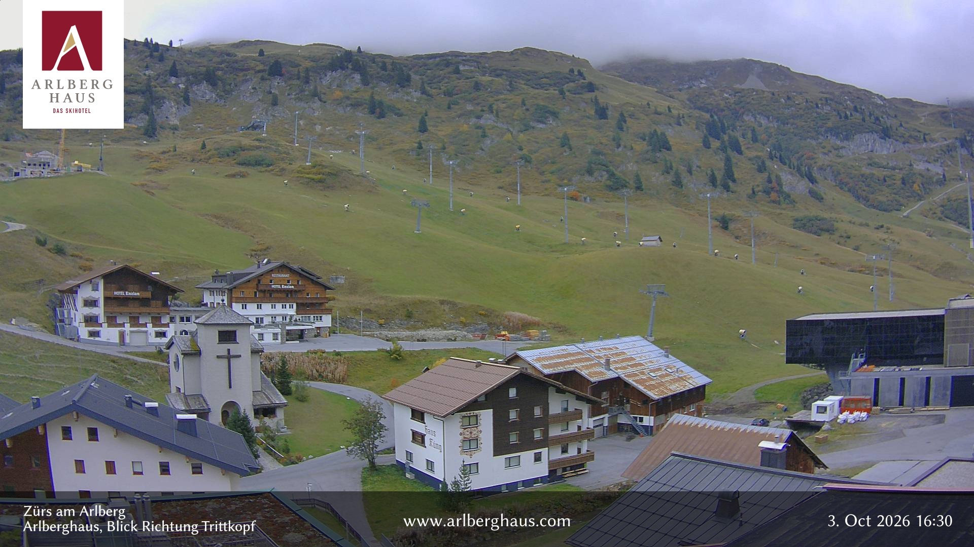 Archiv Foto Webcam Zürs: Hotel Arlberghaus