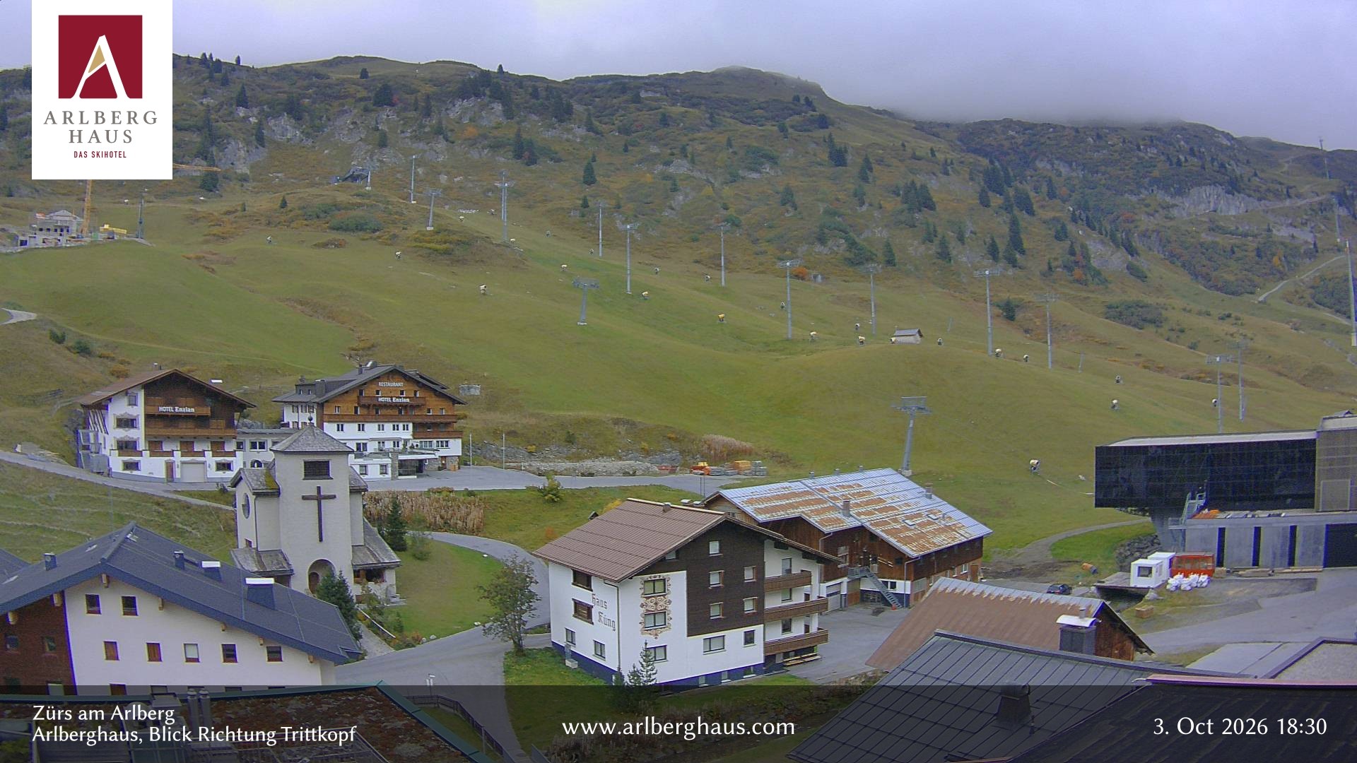 Archiv Foto Webcam Zürs: Hotel Arlberghaus