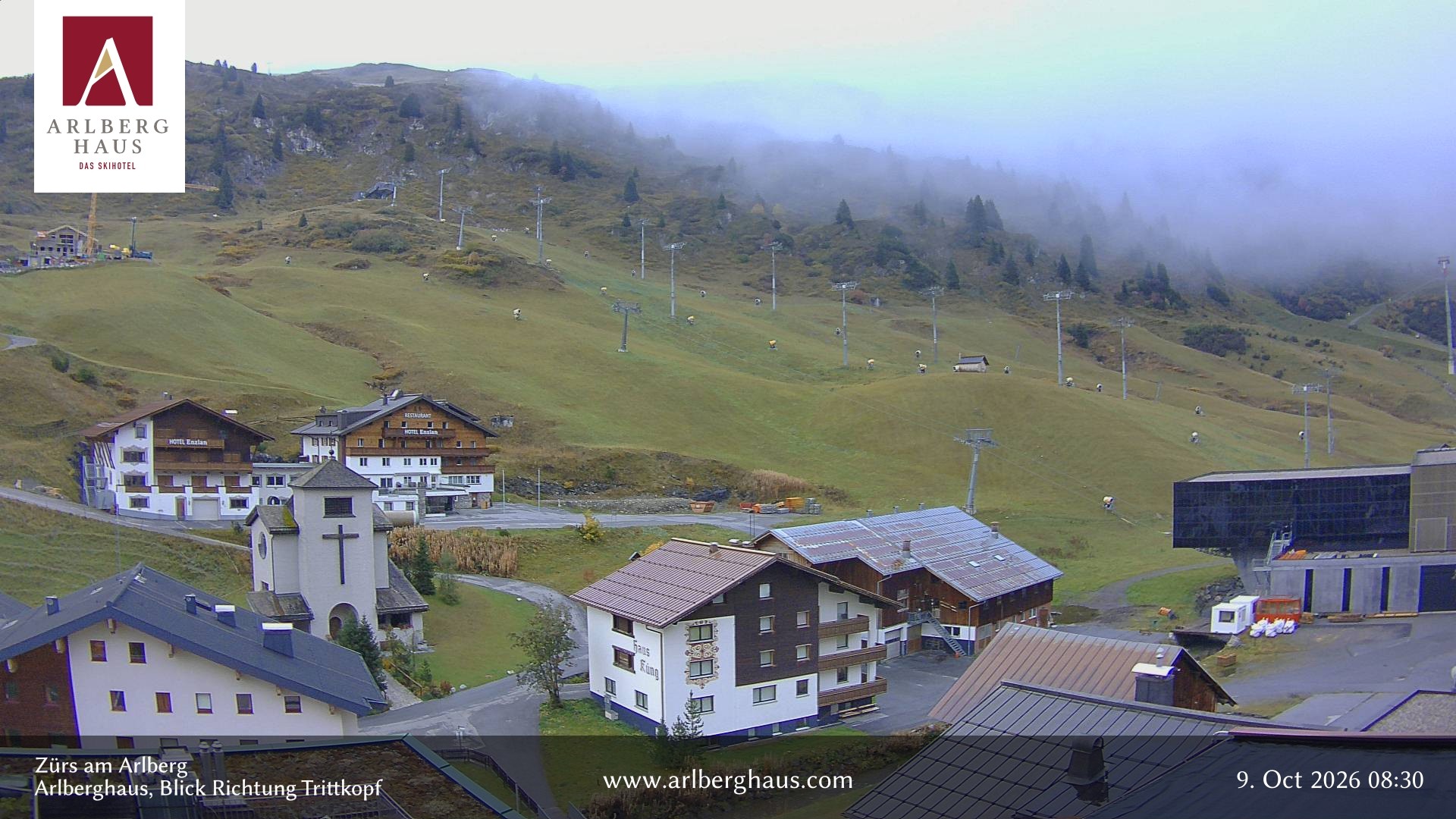 Archived image Webcam Arlberghaus at Zuers