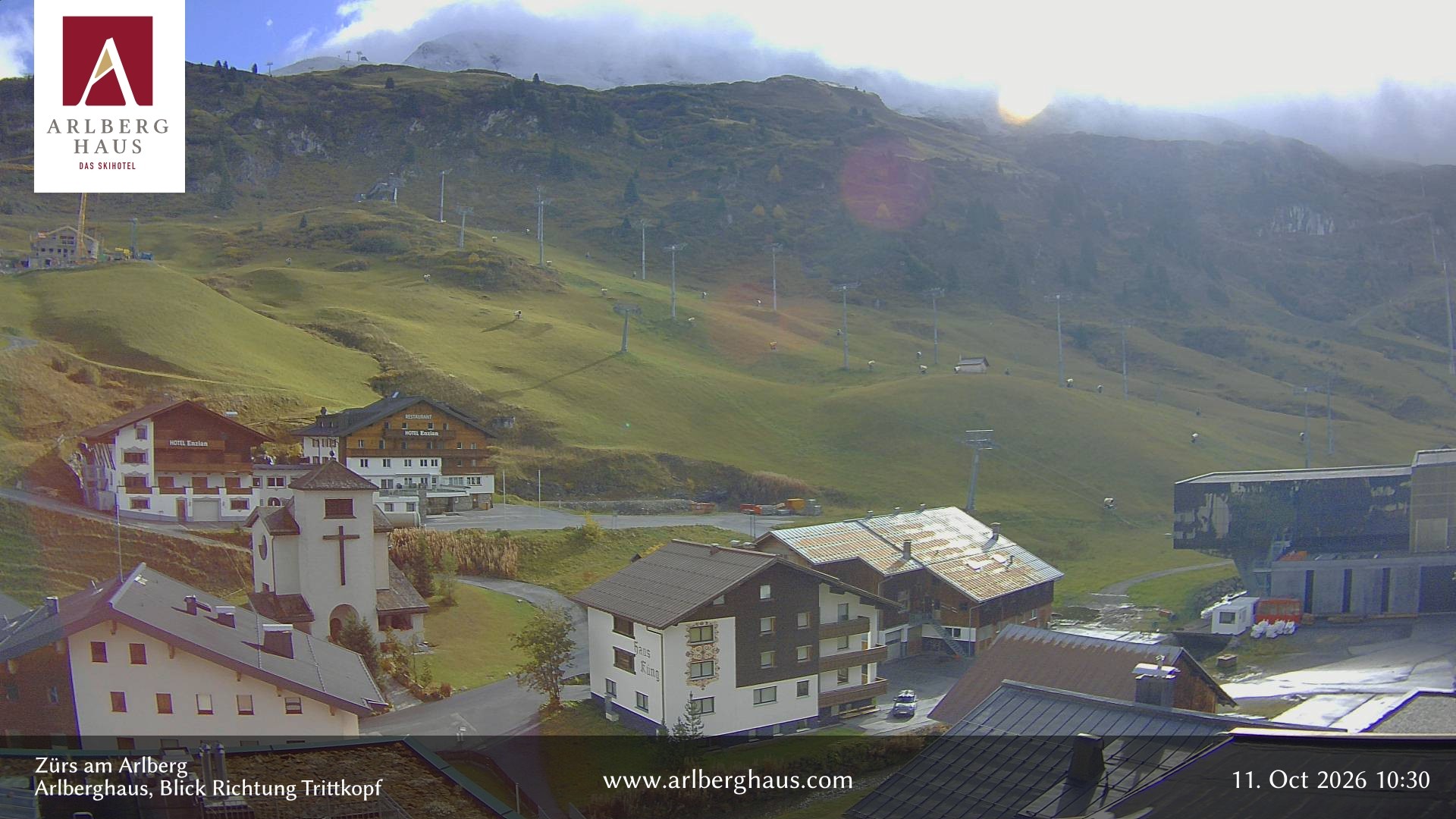 Archiv Foto Webcam Zürs: Hotel Arlberghaus