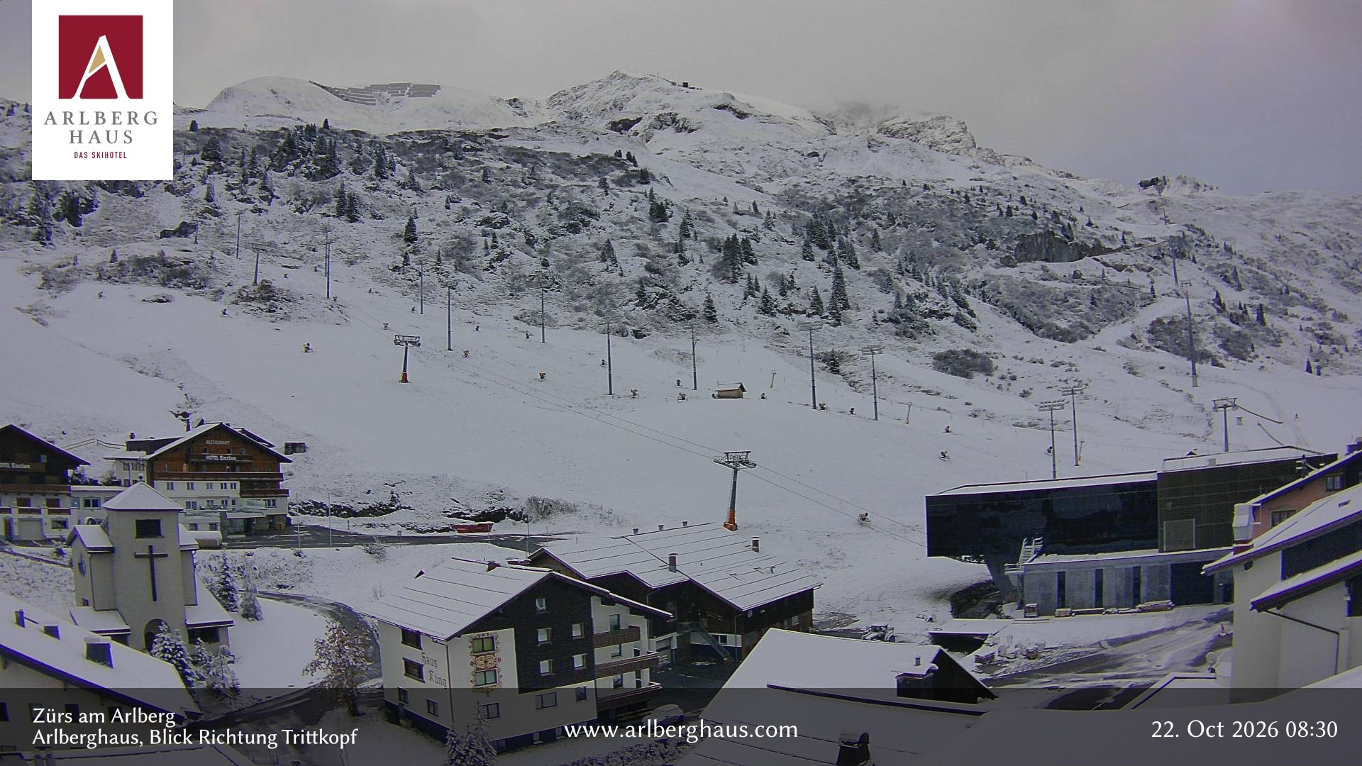 Archiv Foto Webcam Zürs: Hotel Arlberghaus