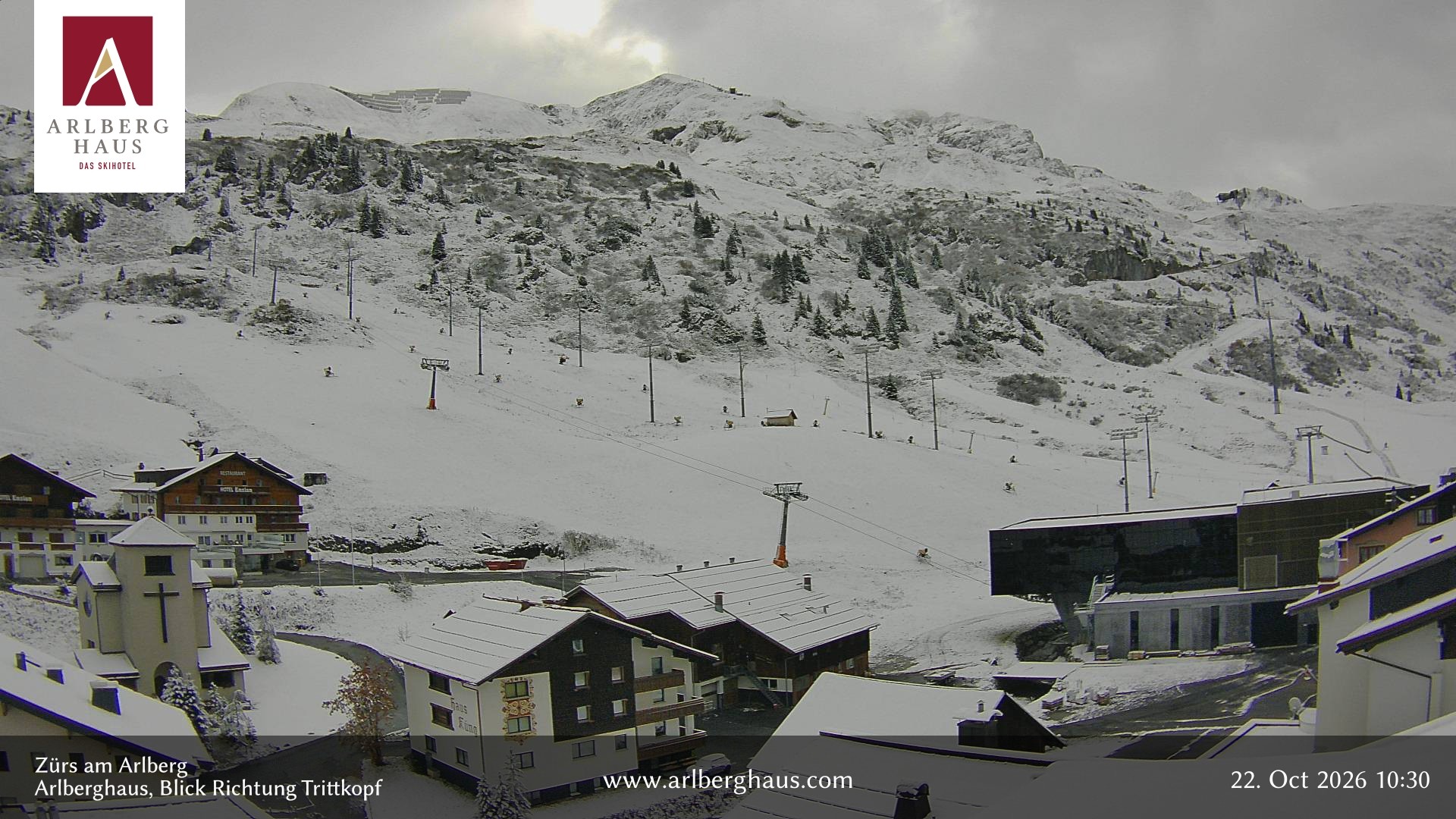 Archiv Foto Webcam Zürs: Hotel Arlberghaus