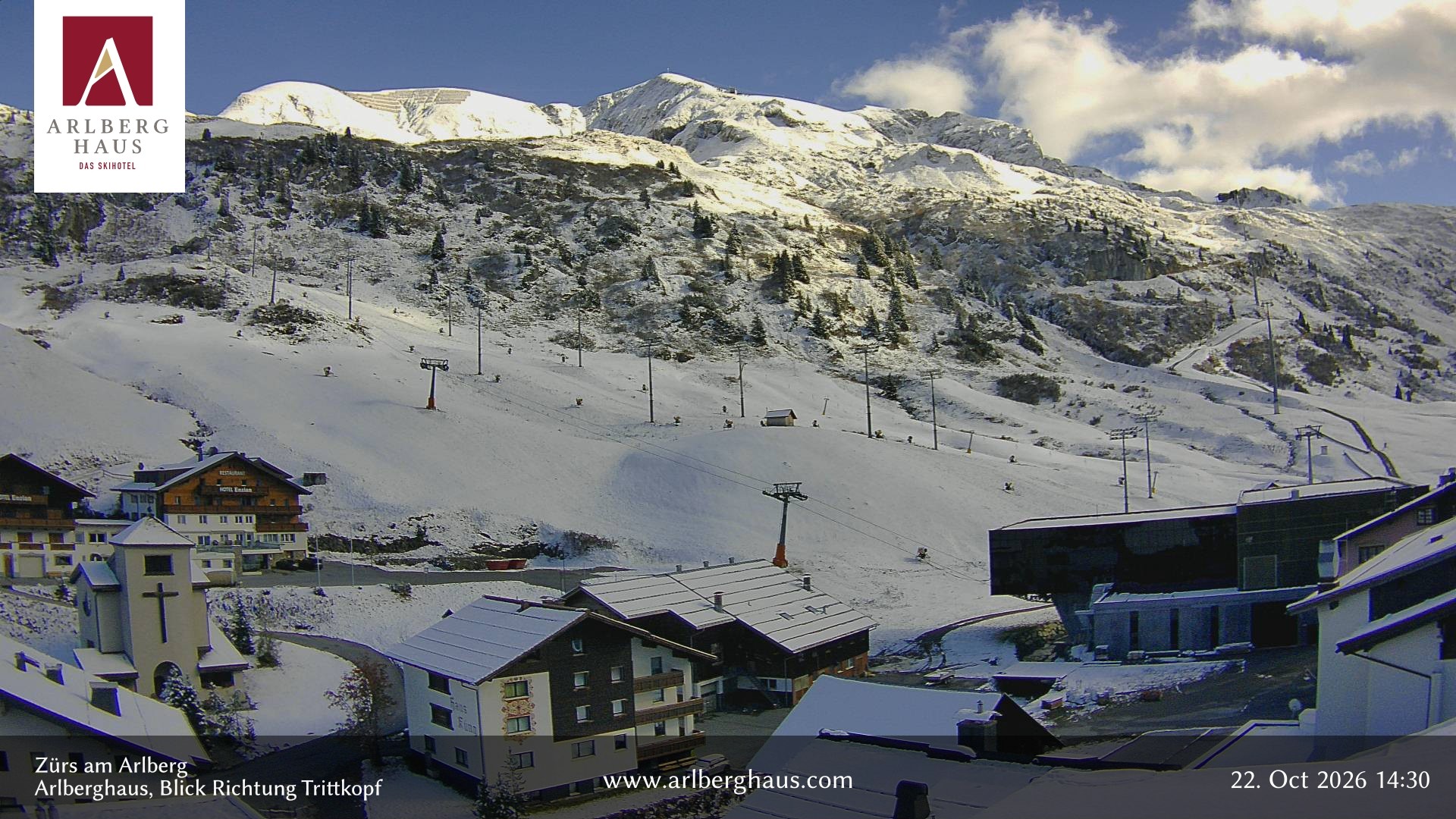 Archiv Foto Webcam Zürs: Hotel Arlberghaus