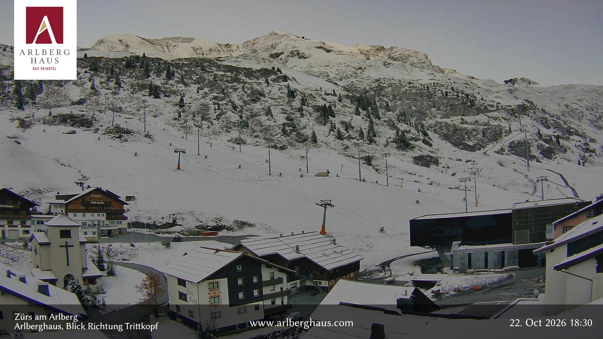 Archived image Webcam Arlberghaus at Zuers