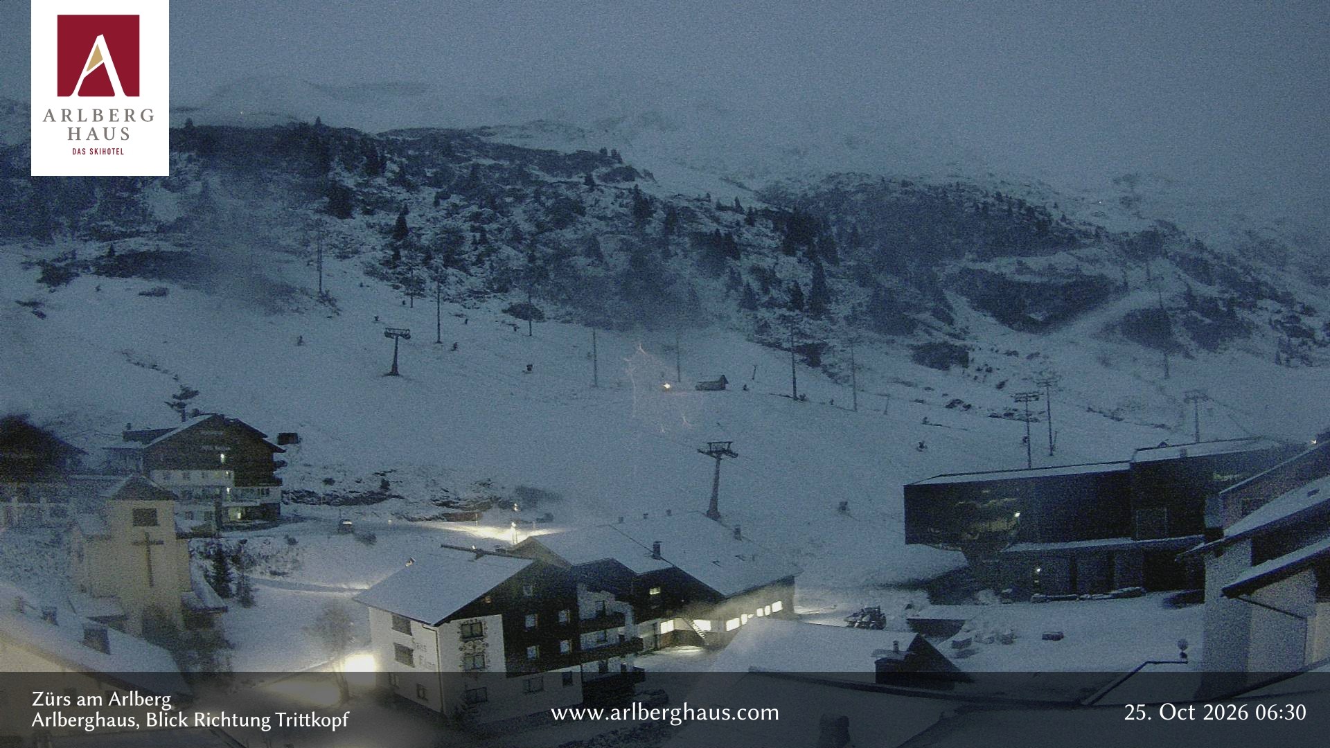 Archiv Foto Webcam Zürs: Hotel Arlberghaus