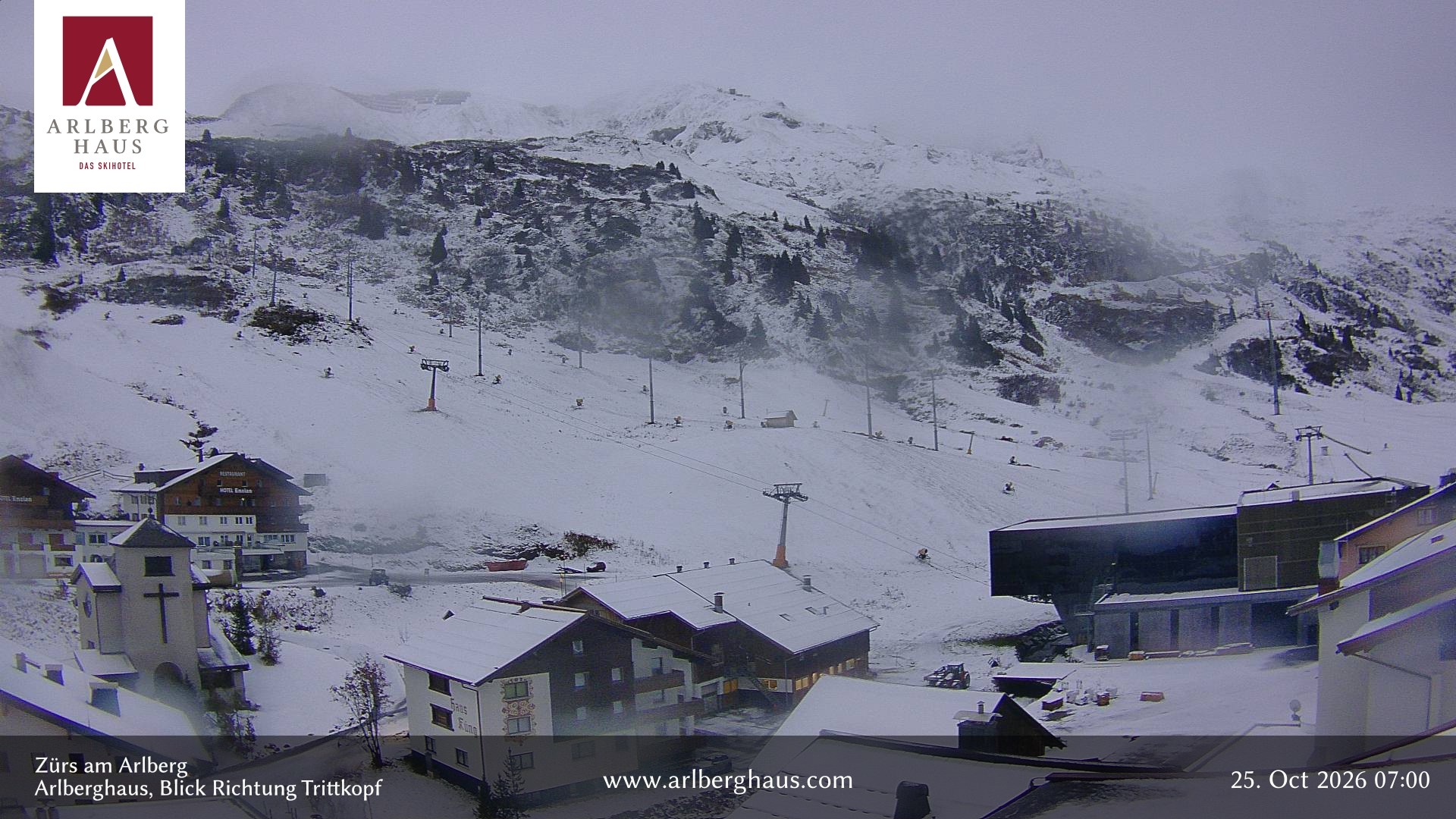 Archiv Foto Webcam Zürs: Hotel Arlberghaus