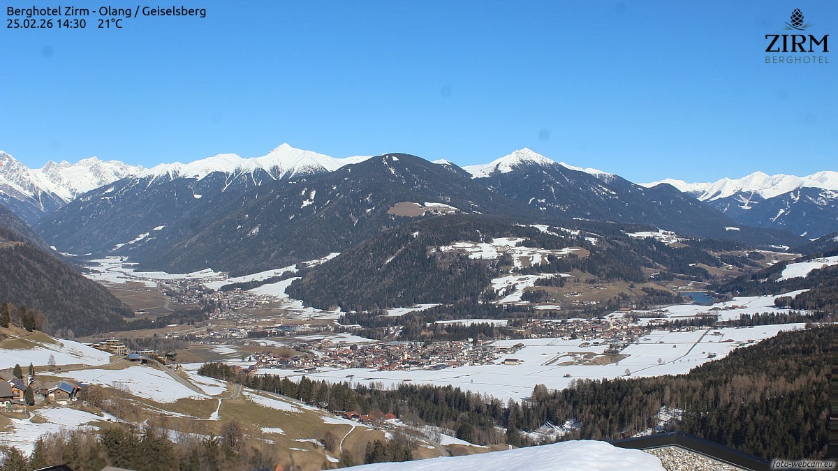 Archiv Foto Webcam Berghotel Zirm am Kronplatz