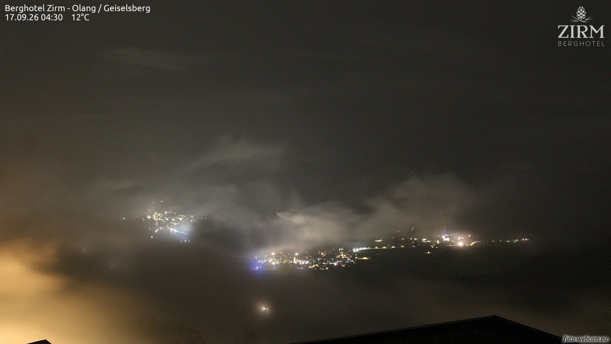 Archived image Webcam Hotel Zirm, South Tyrol