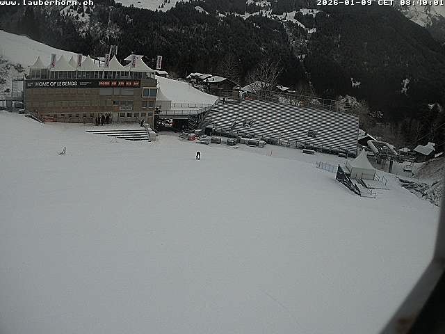 Archiv Foto Webcam Innerwengen: Zielraum Lauberhornrennen