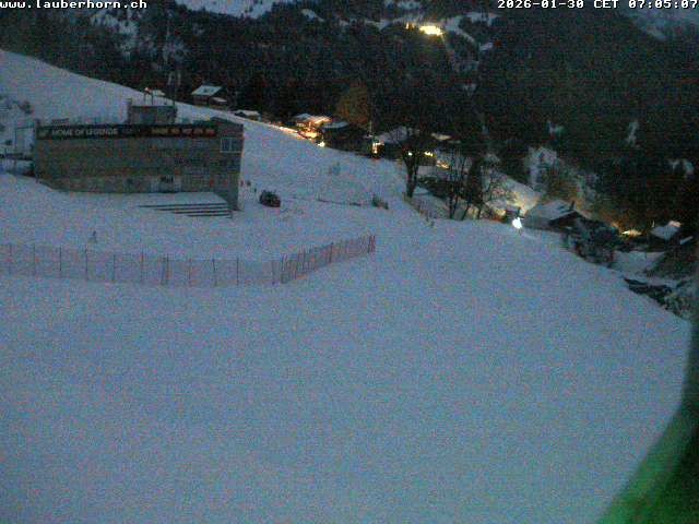 Archiv Foto Webcam Innerwengen: Zielraum Lauberhornrennen