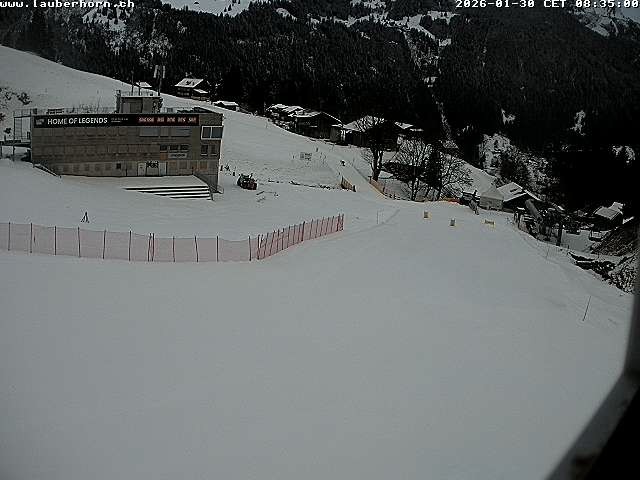 Archiv Foto Webcam Innerwengen: Zielraum Lauberhornrennen