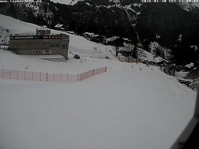 Archiv Foto Webcam Innerwengen: Zielraum Lauberhornrennen