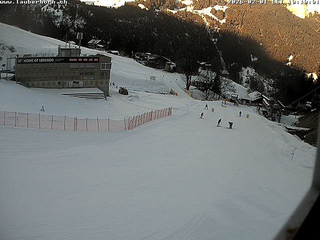 Archiv Foto Webcam Innerwengen: Zielraum Lauberhornrennen