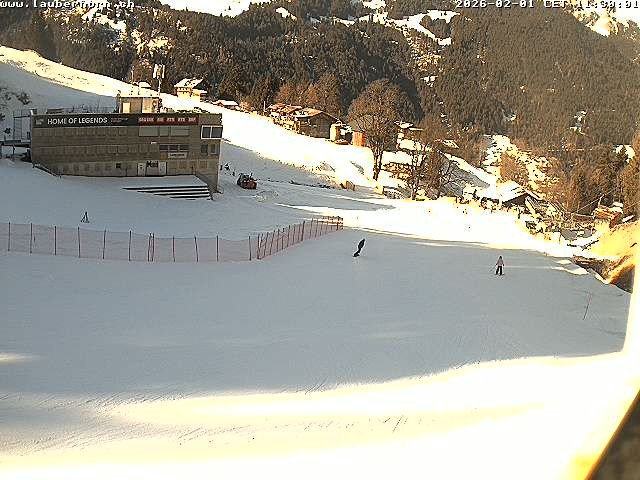 Archiv Foto Webcam Innerwengen: Zielraum Lauberhornrennen