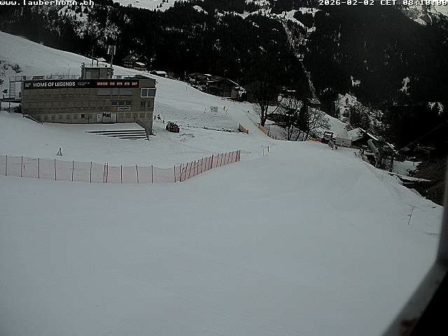Archiv Foto Webcam Innerwengen: Zielraum Lauberhornrennen