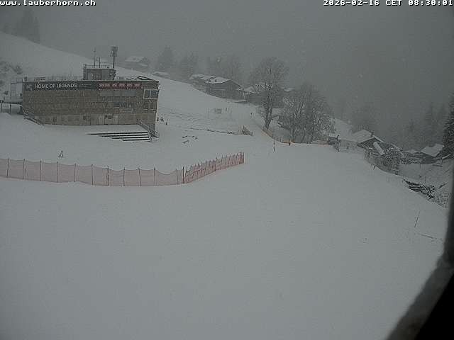 Archiv Foto Webcam Innerwengen: Zielraum Lauberhornrennen