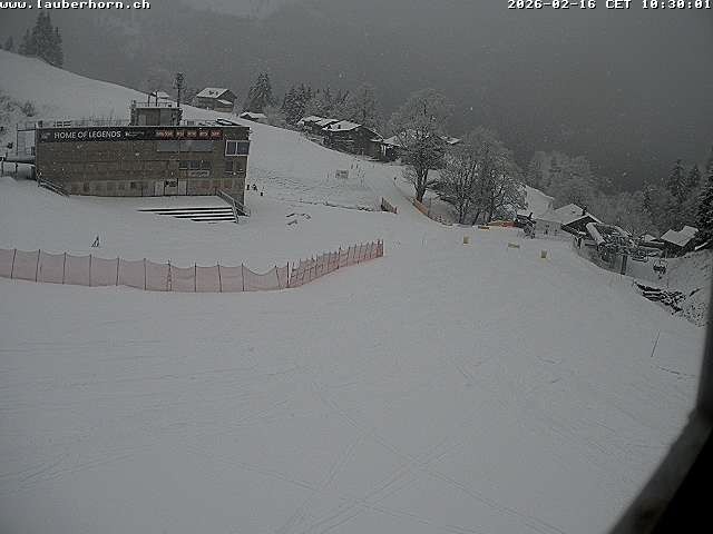 Archiv Foto Webcam Innerwengen: Zielraum Lauberhornrennen