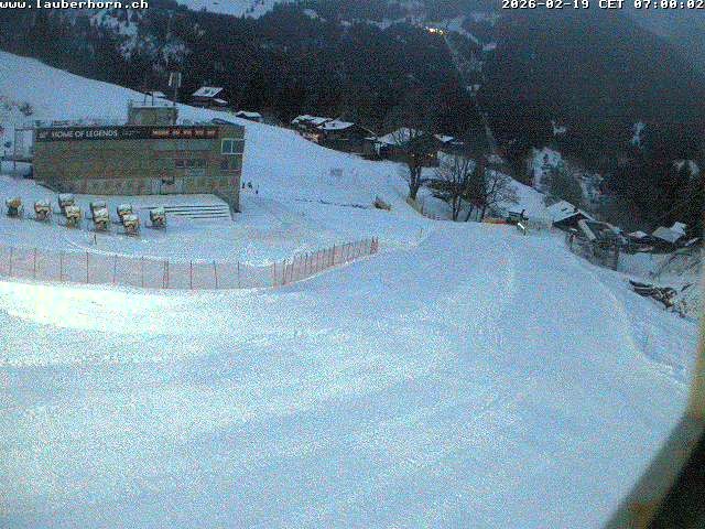 Archiv Foto Webcam Innerwengen: Zielraum Lauberhornrennen