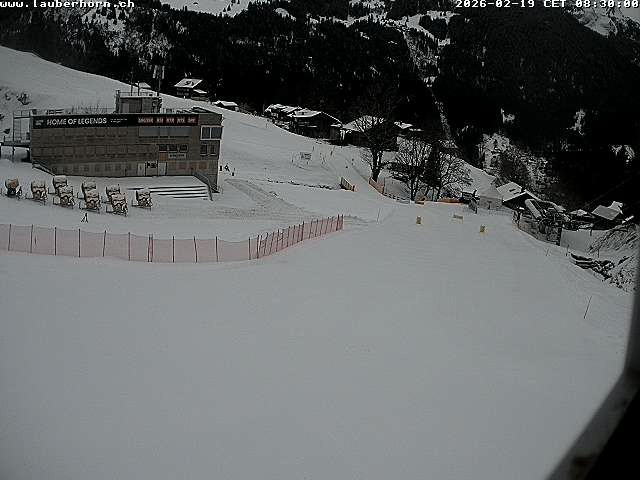 Archiv Foto Webcam Innerwengen: Zielraum Lauberhornrennen
