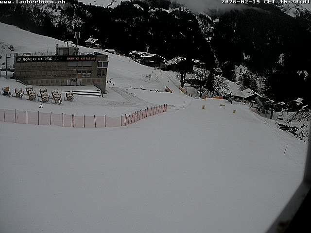 Archiv Foto Webcam Innerwengen: Zielraum Lauberhornrennen