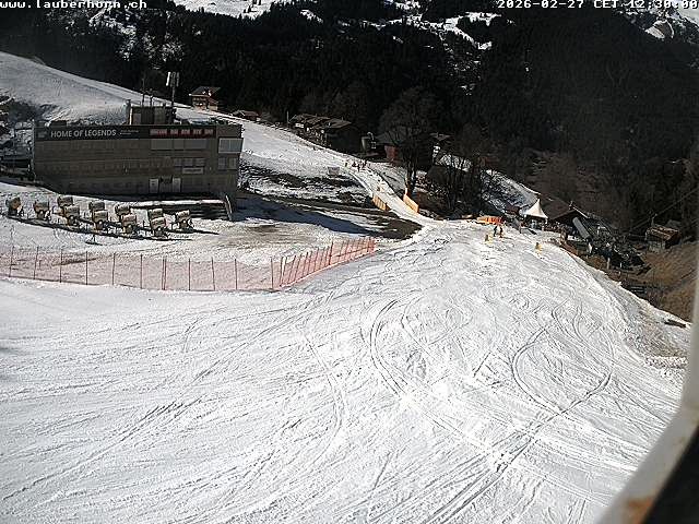 Archiv Foto Webcam Innerwengen: Zielraum Lauberhornrennen