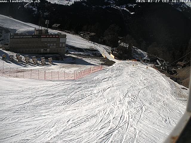 Archiv Foto Webcam Innerwengen: Zielraum Lauberhornrennen