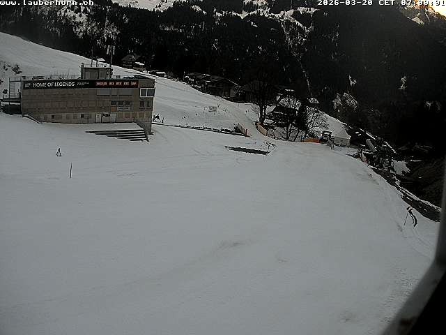 Archiv Foto Webcam Innerwengen: Zielraum Lauberhornrennen