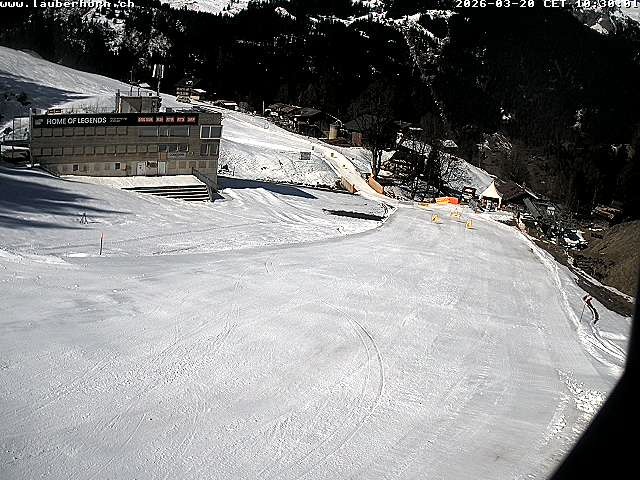 Archiv Foto Webcam Innerwengen: Zielraum Lauberhornrennen
