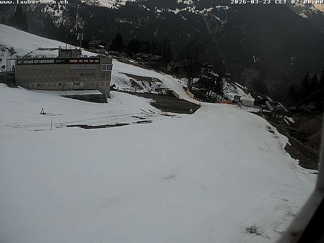 Archiv Foto Webcam Innerwengen: Zielraum Lauberhornrennen