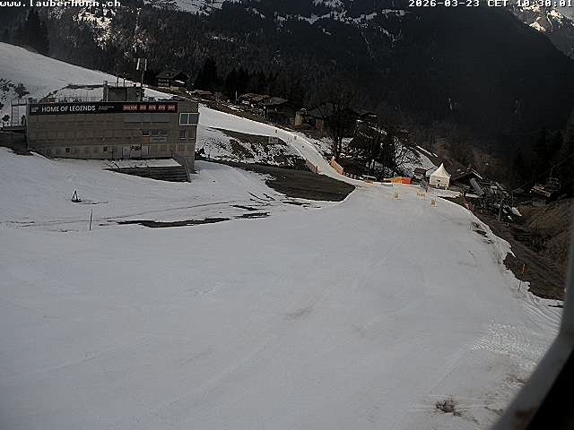 Archiv Foto Webcam Innerwengen: Zielraum Lauberhornrennen
