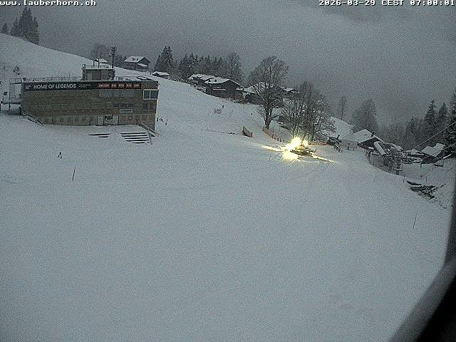 Archiv Foto Webcam Innerwengen: Zielraum Lauberhornrennen