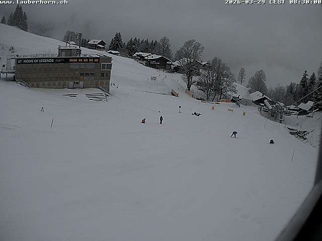 Archiv Foto Webcam Innerwengen: Zielraum Lauberhornrennen