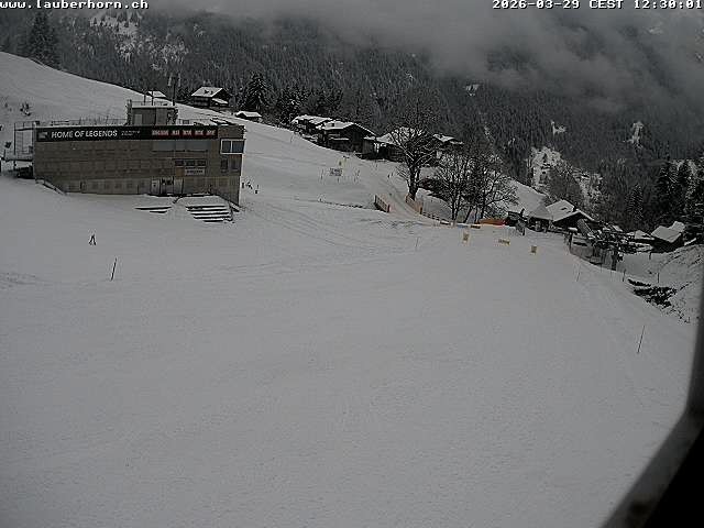 Archiv Foto Webcam Innerwengen: Zielraum Lauberhornrennen