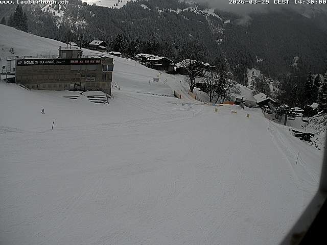 Archiv Foto Webcam Innerwengen: Zielraum Lauberhornrennen