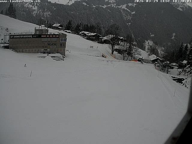 Archiv Foto Webcam Innerwengen: Zielraum Lauberhornrennen