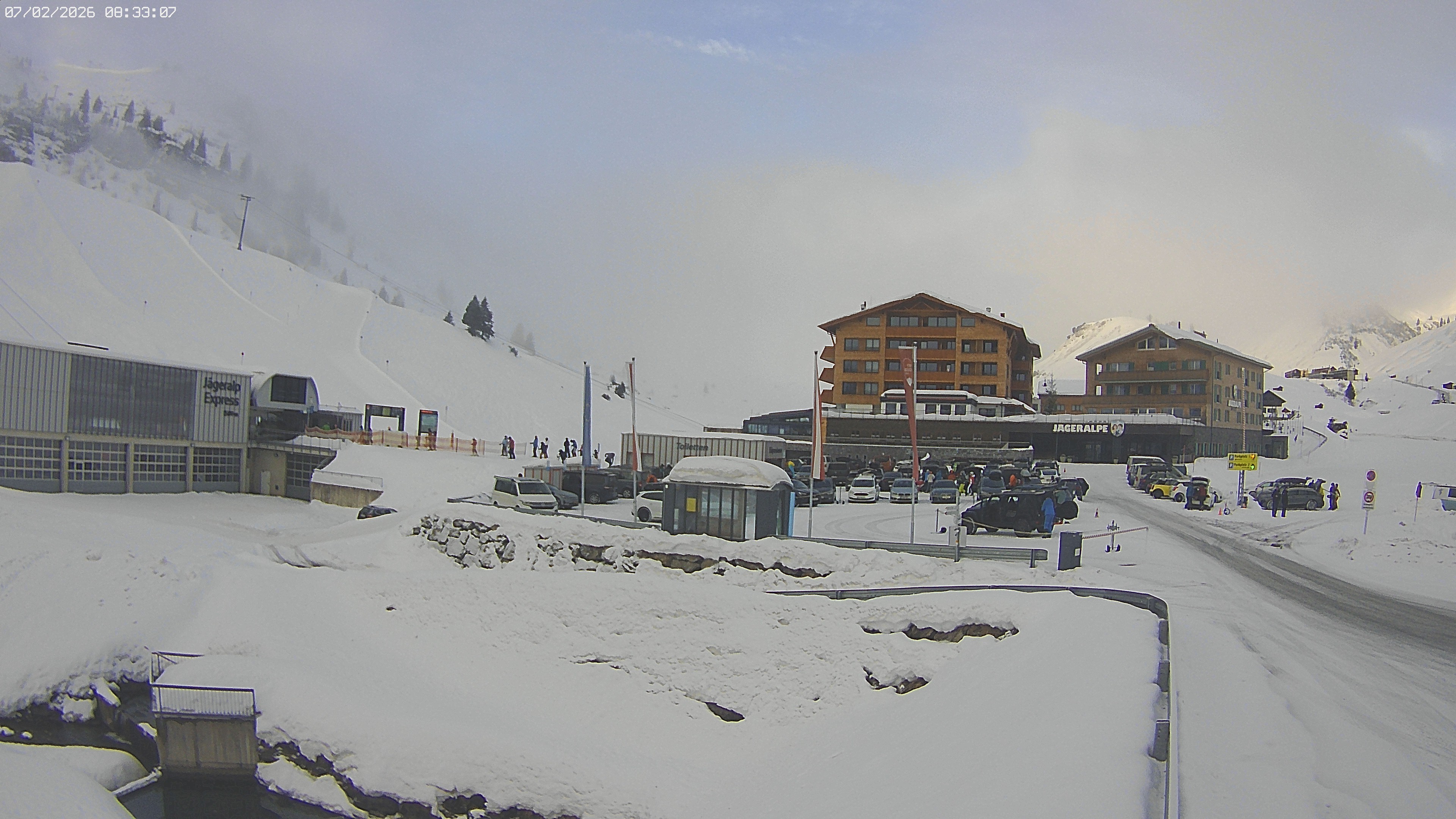 Archiv Foto Webcam Jägeralpe: Blick aufs Hotel