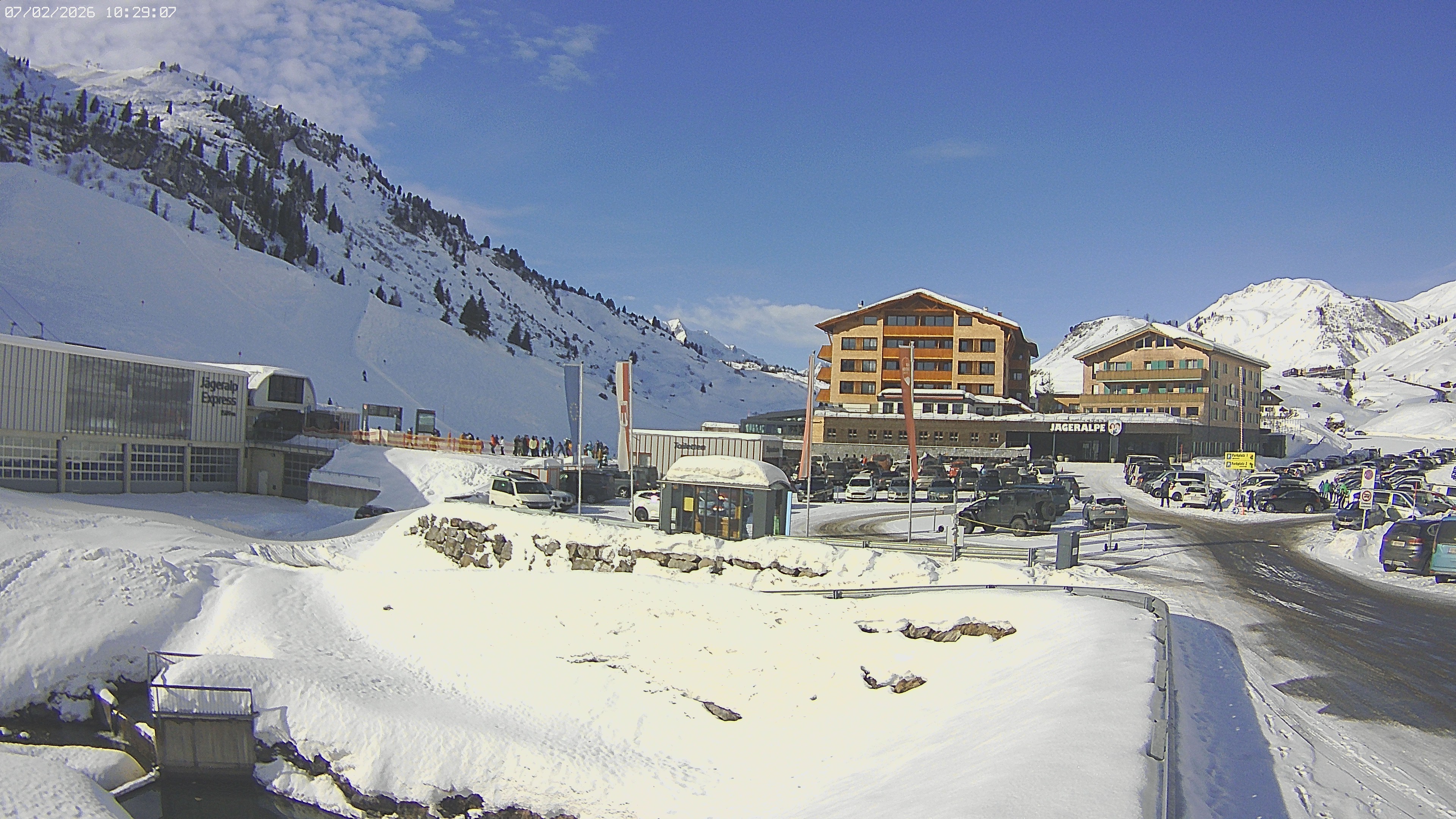 Archiv Foto Webcam Jägeralpe: Blick aufs Hotel