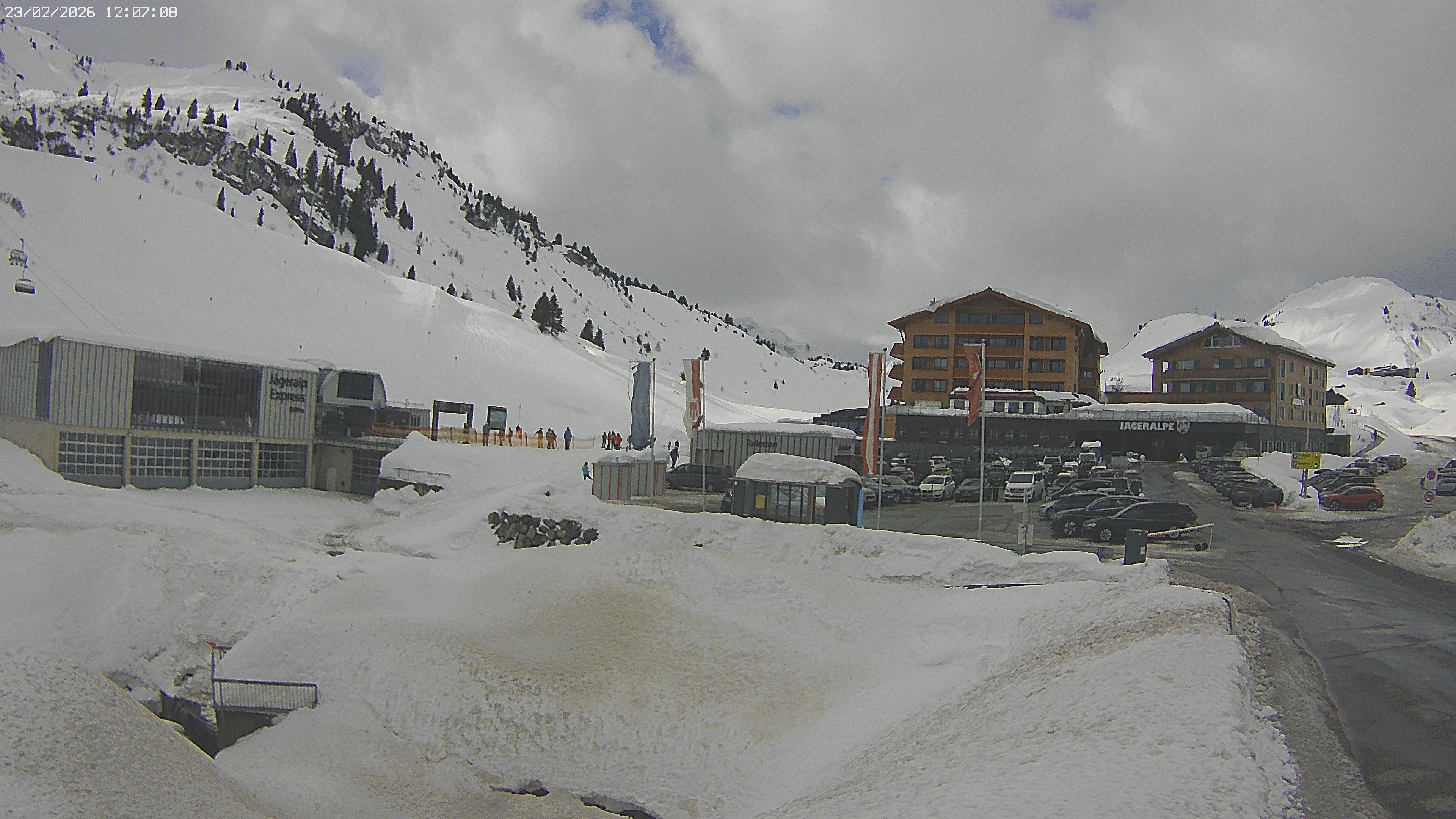 Archiv Foto Webcam Jägeralpe: Blick aufs Hotel