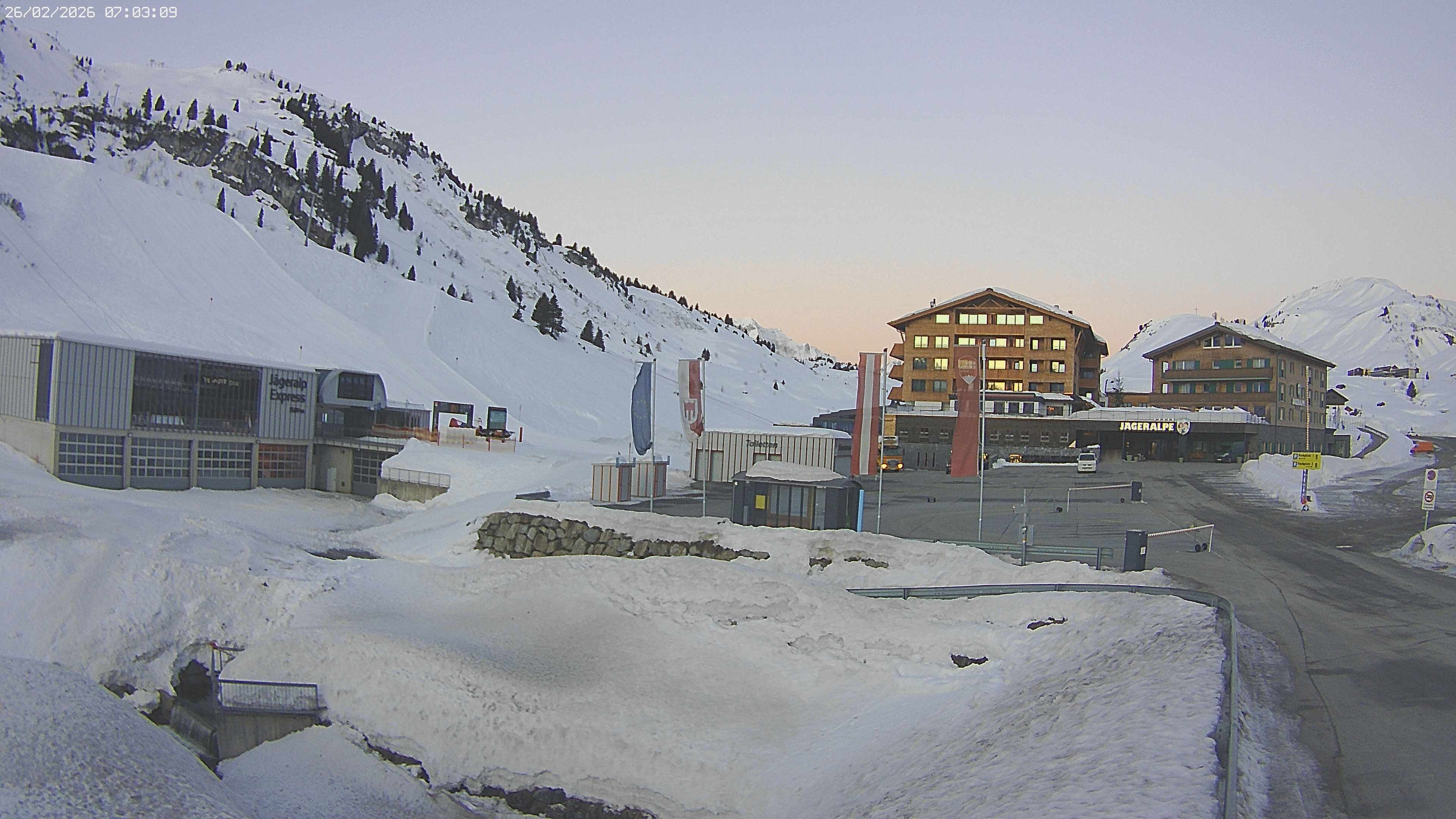 Archived image Webcam Jägeralpe: View Hotel