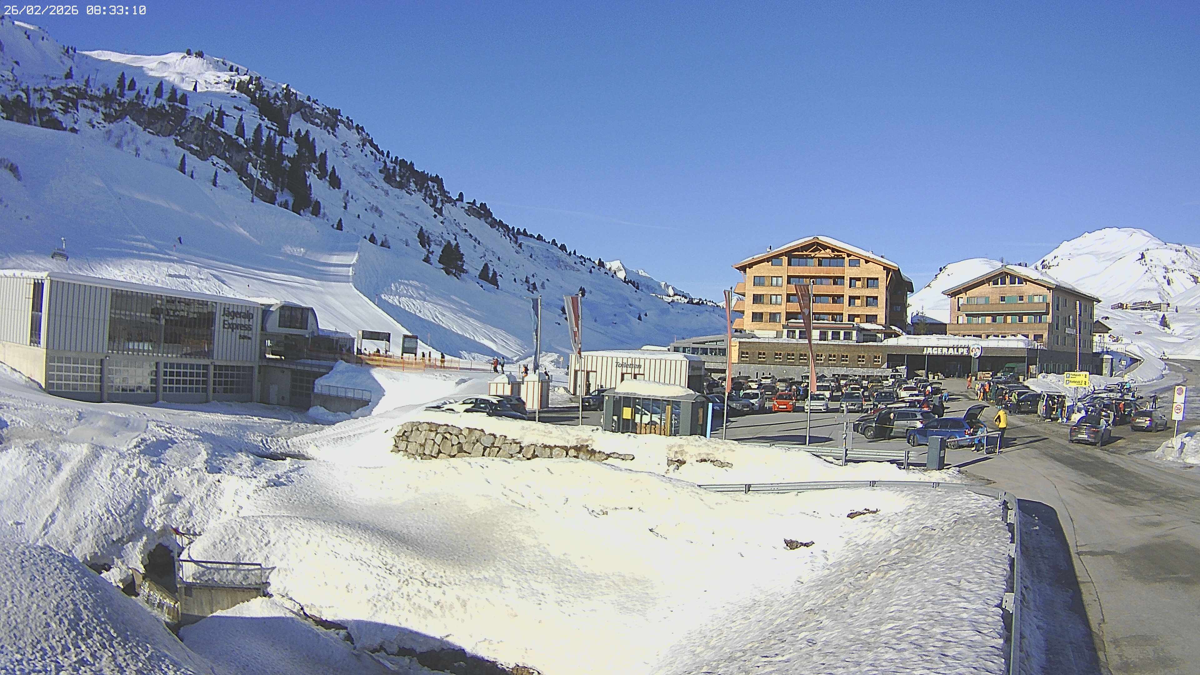 Archived image Webcam Jägeralpe: View Hotel