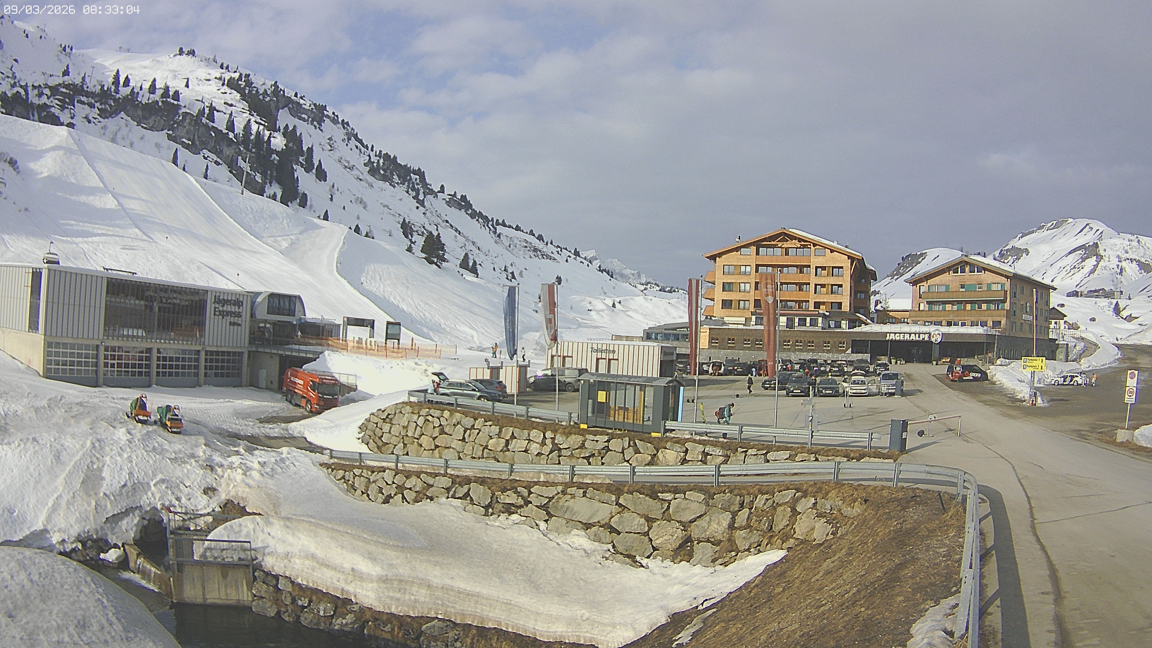 Archiv Foto Webcam Jägeralpe: Blick aufs Hotel