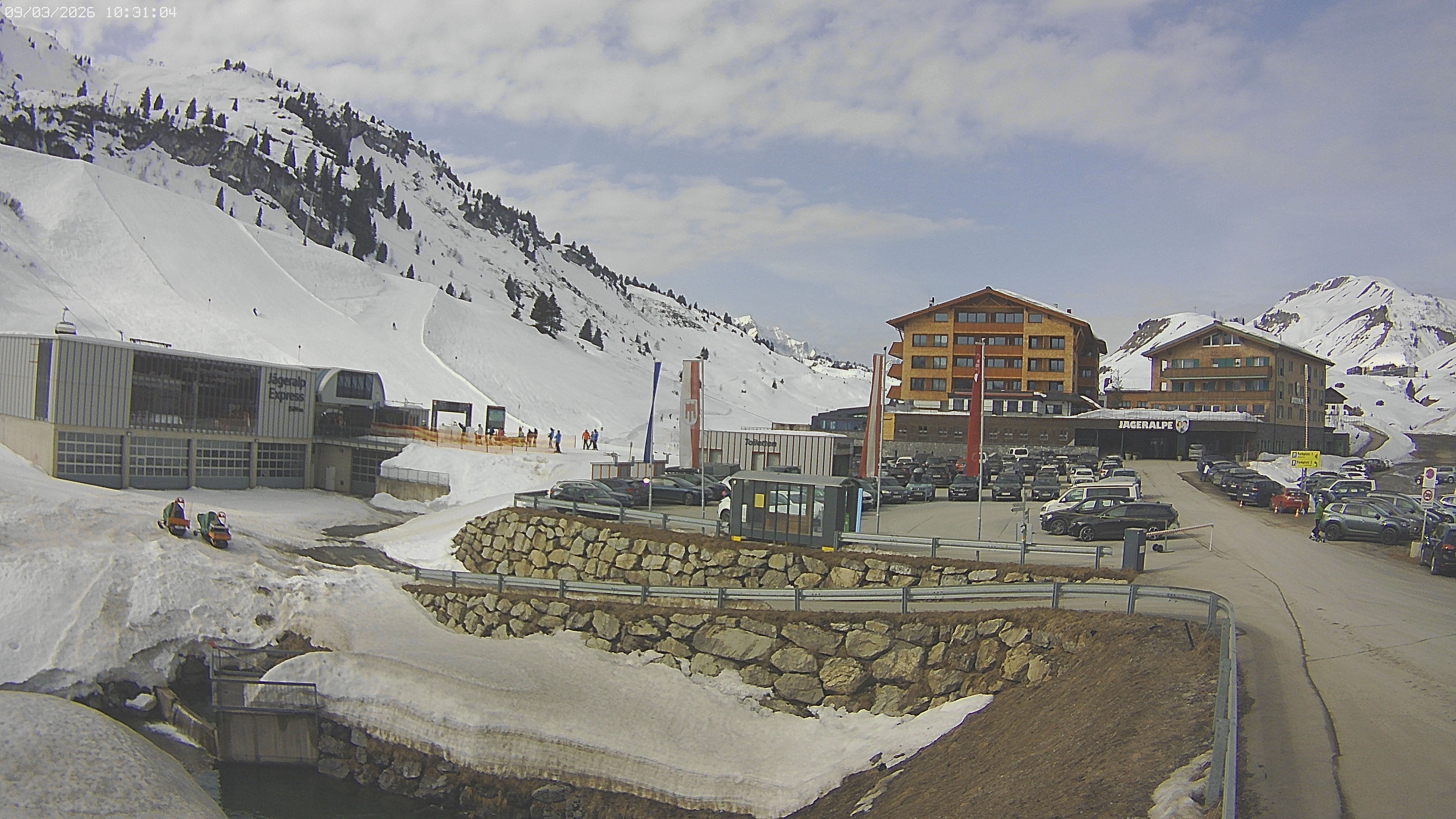Archiv Foto Webcam Jägeralpe: Blick aufs Hotel