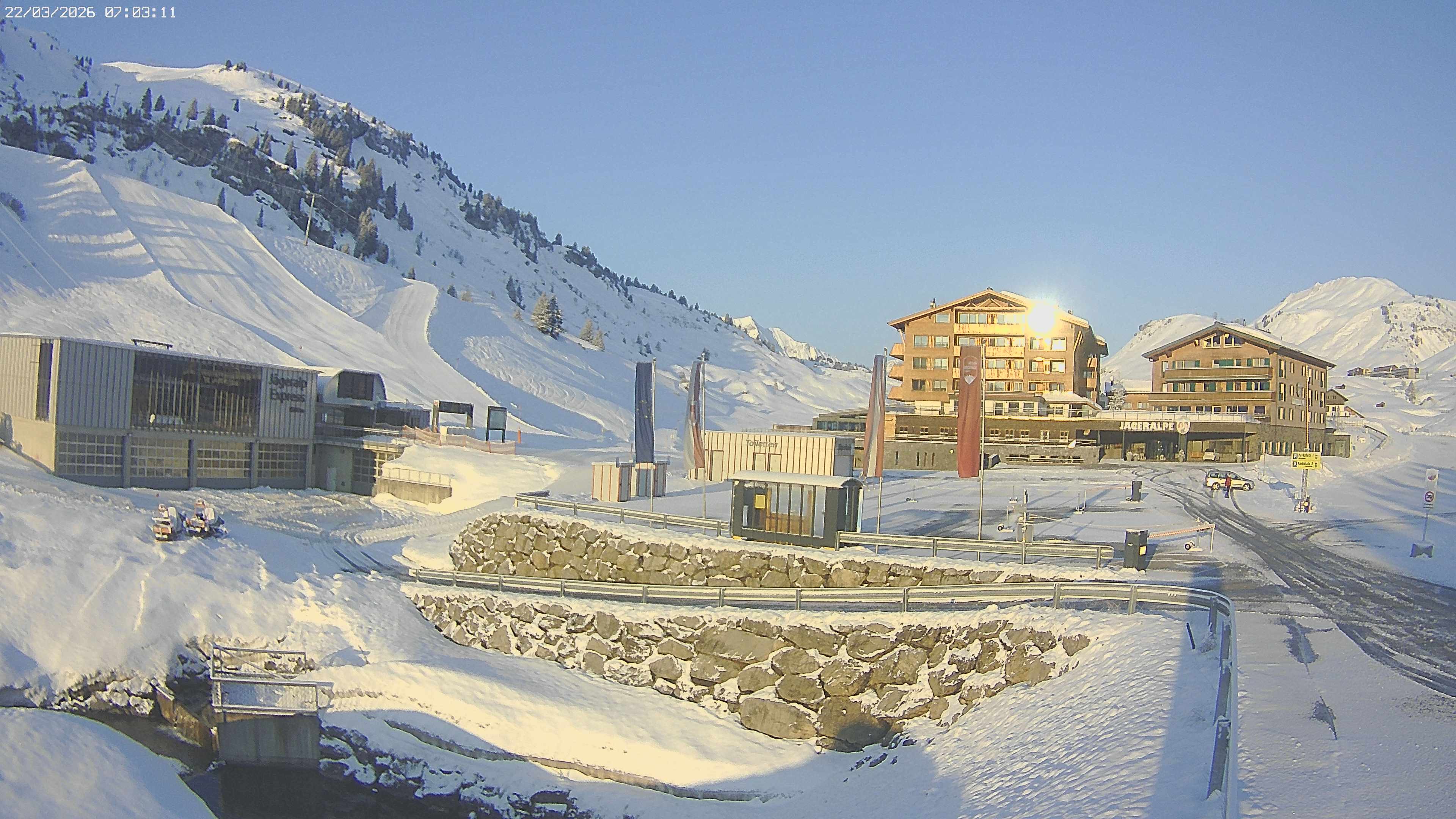Archived image Webcam Jägeralpe: View Hotel