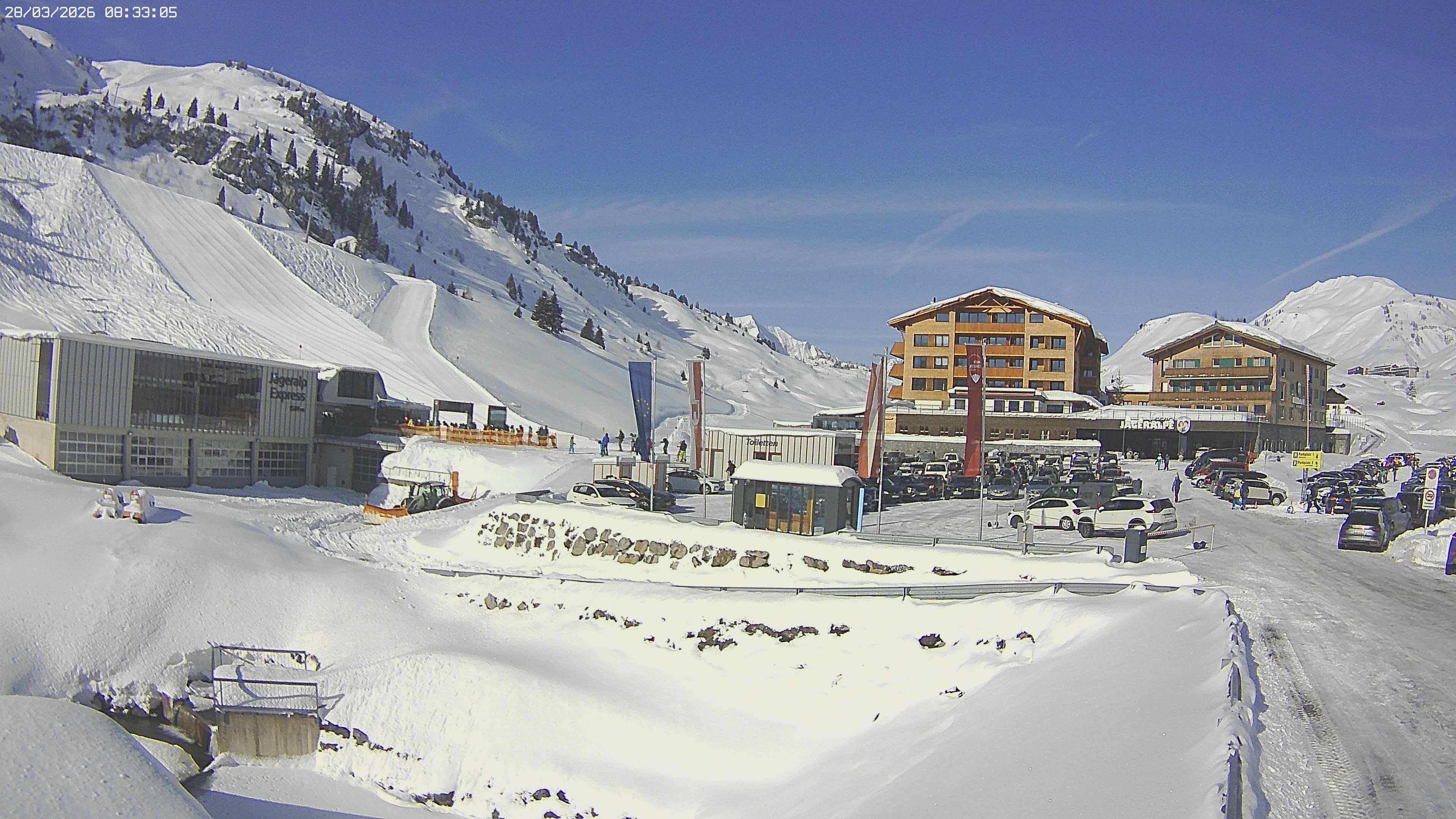 Archived image Webcam Jägeralpe: View Hotel
