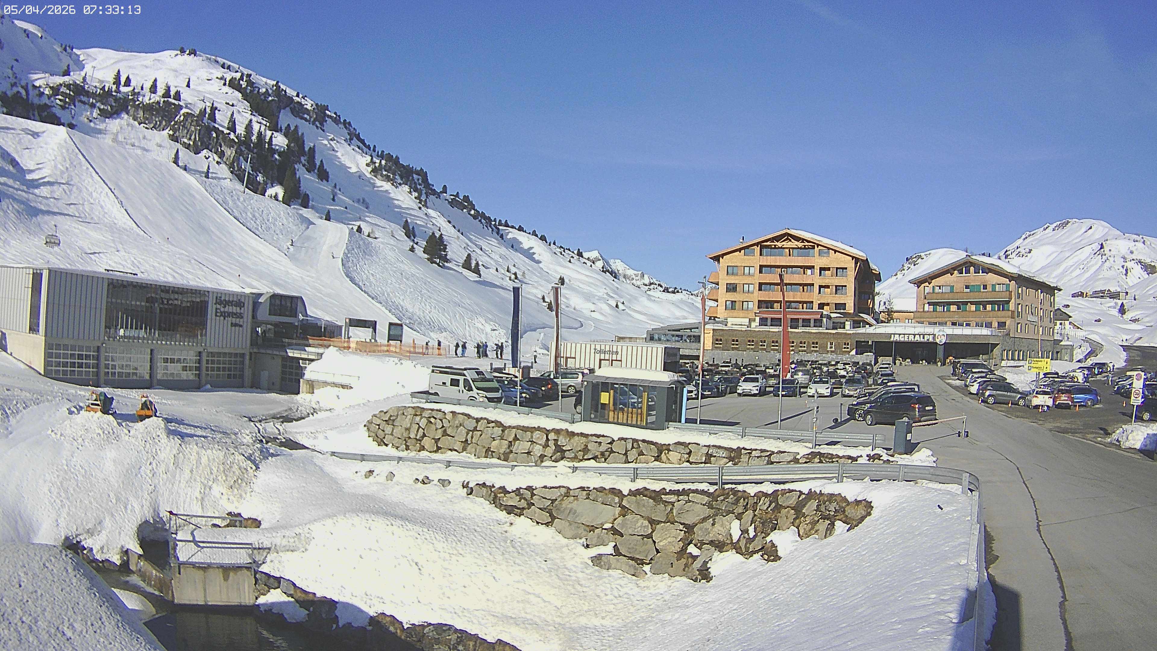 Archived image Webcam Jägeralpe: View Hotel