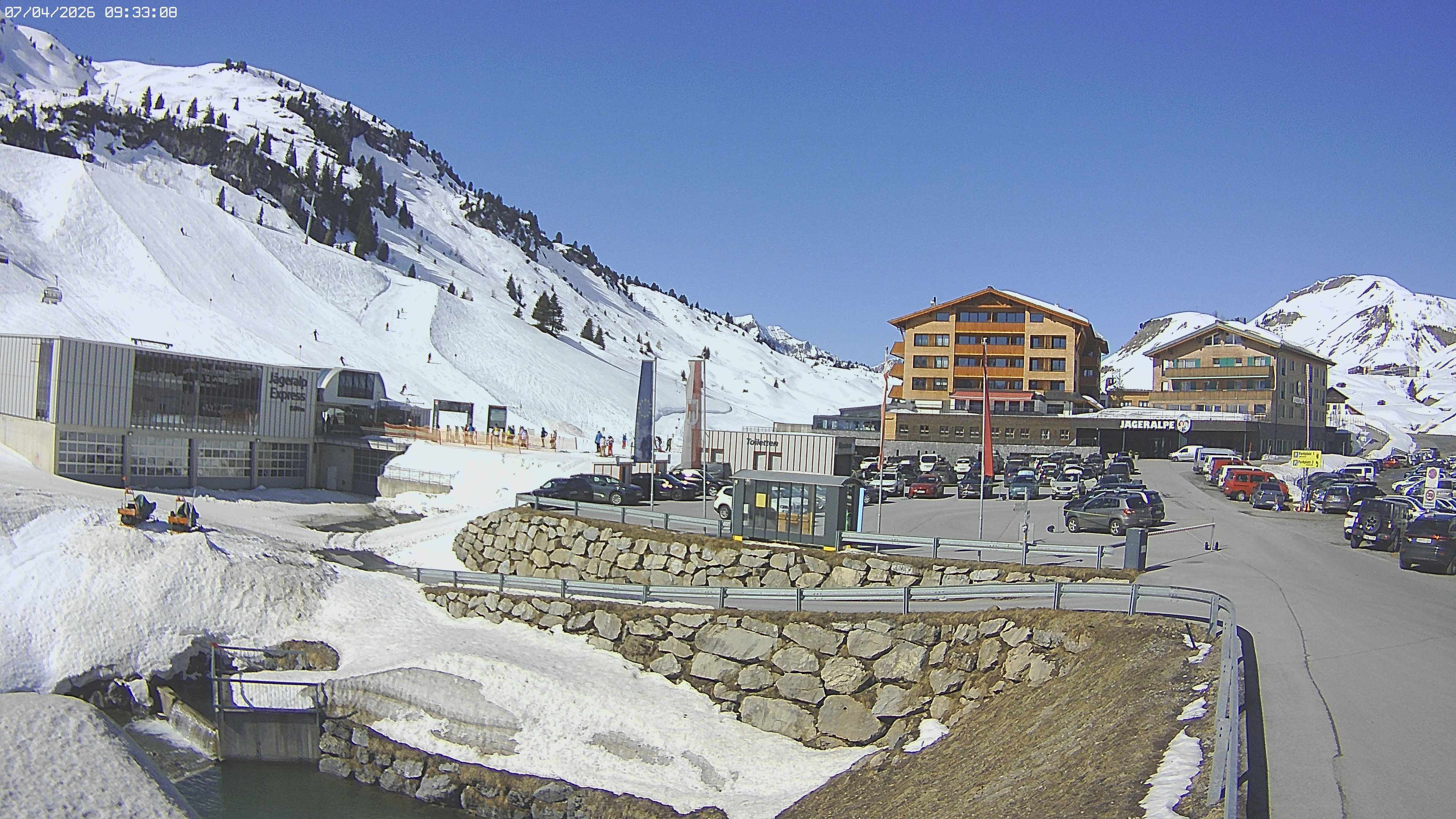 Archiv Foto Webcam Jägeralpe: Blick aufs Hotel