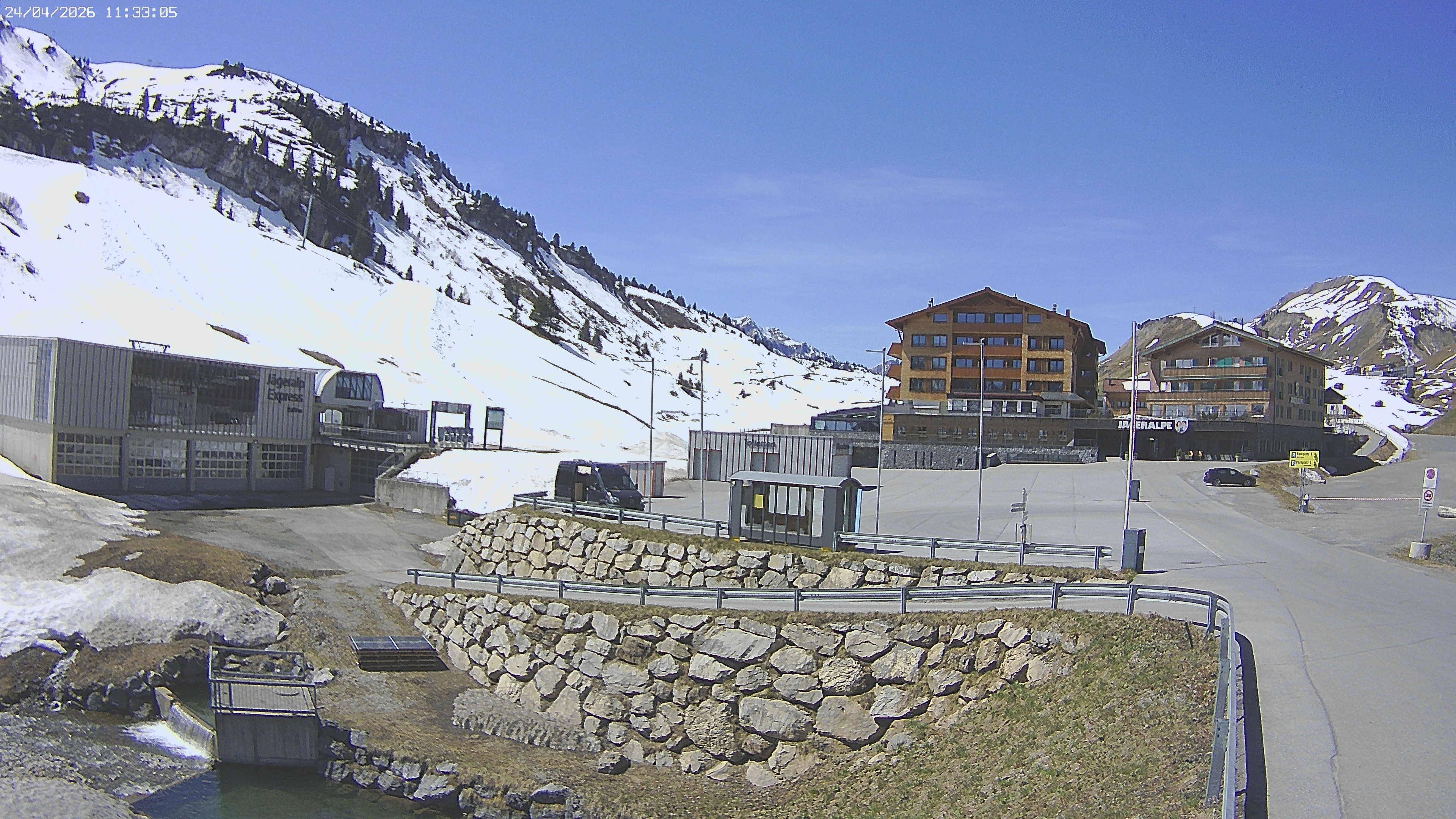Archived image Webcam Jägeralpe: View Hotel
