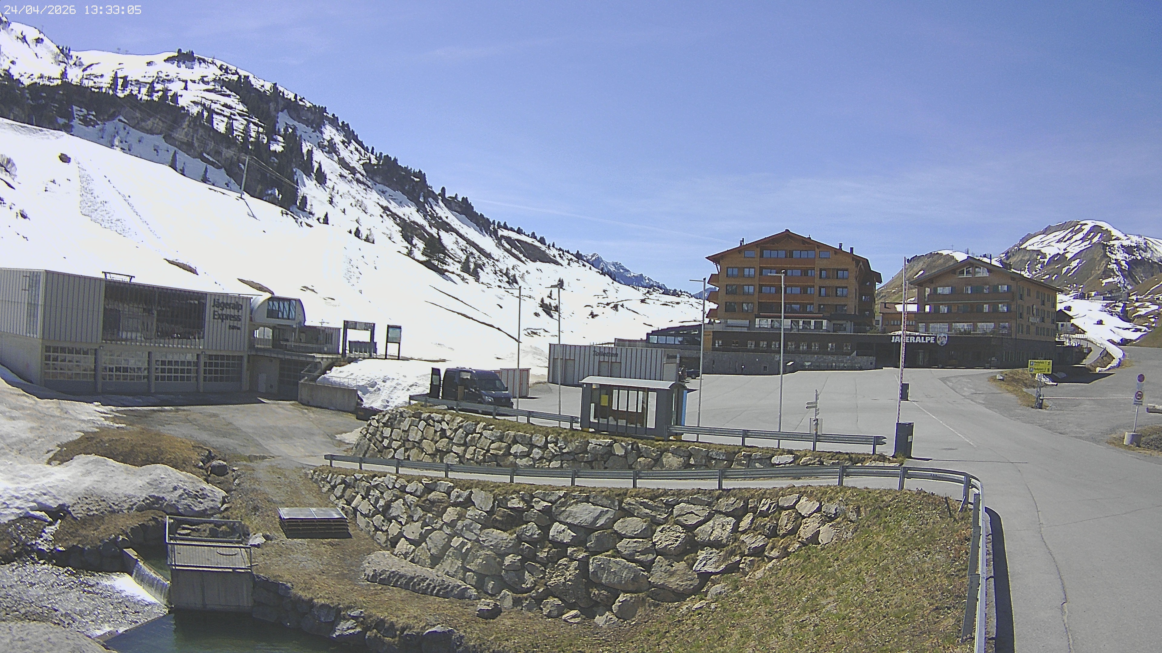 Archived image Webcam Jägeralpe: View Hotel