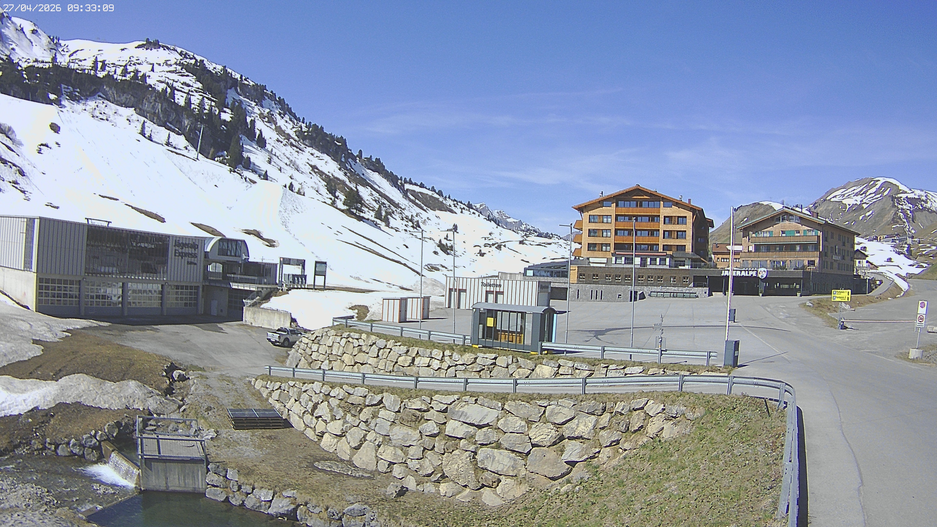 Archived image Webcam Jägeralpe: View Hotel