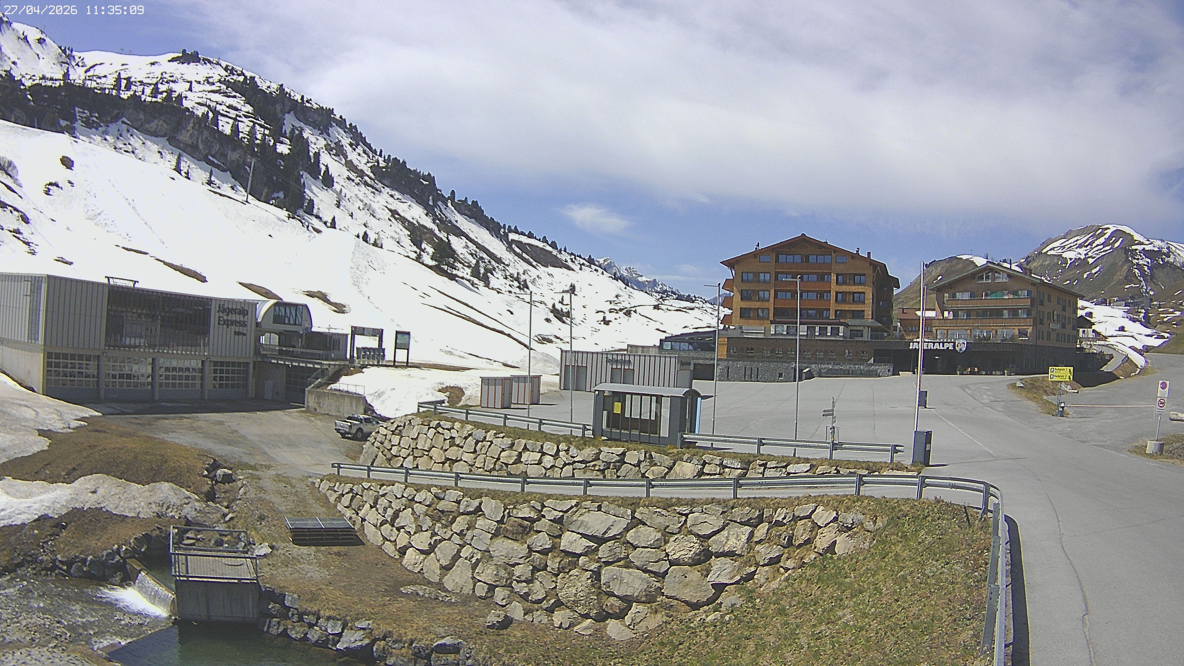Archived image Webcam Jägeralpe: View Hotel